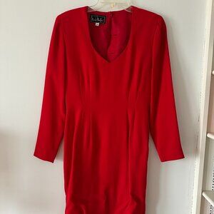 vintage Nicole Miller backless red dress